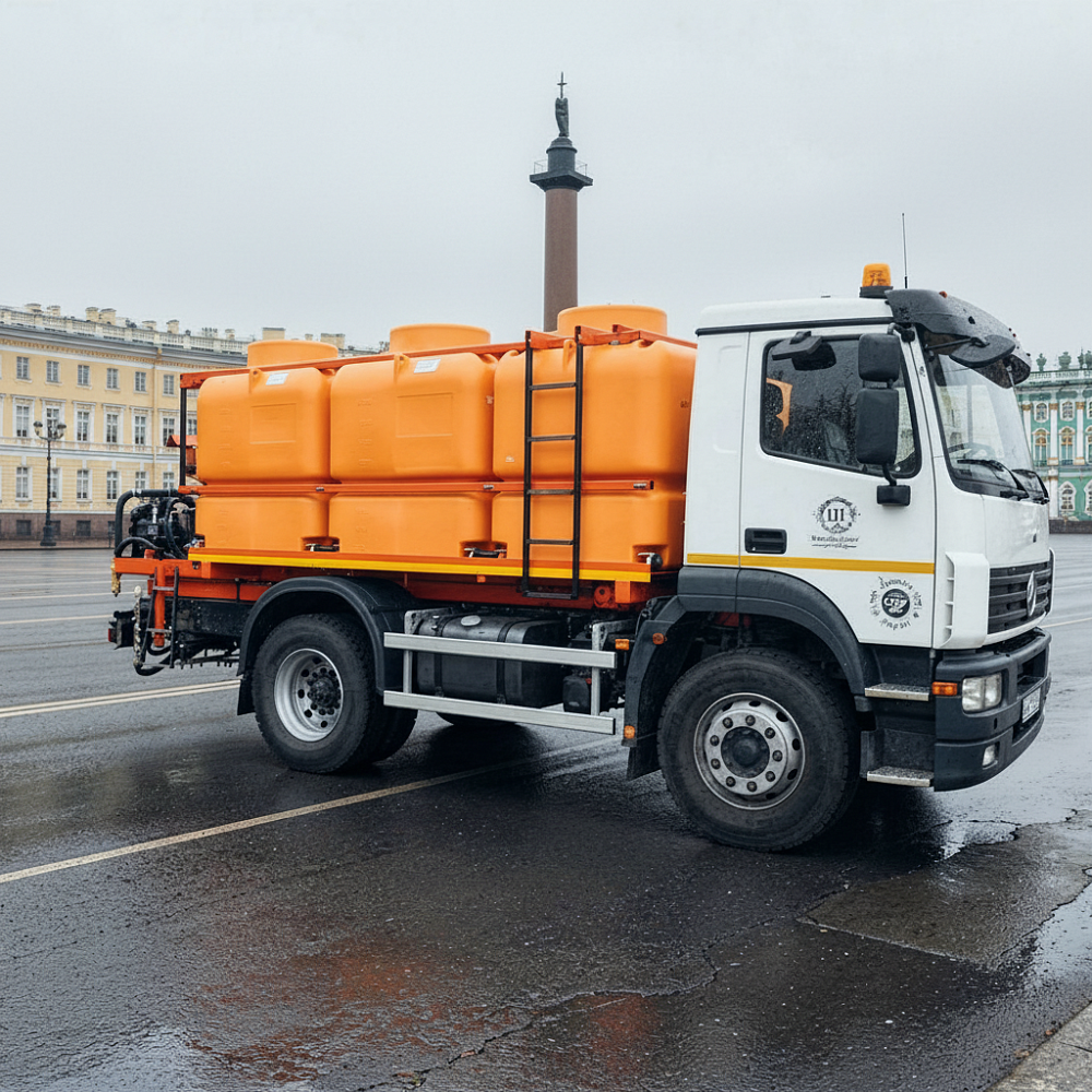 Емкость E 2500 с 4 патрубками синяя — изображение 6
